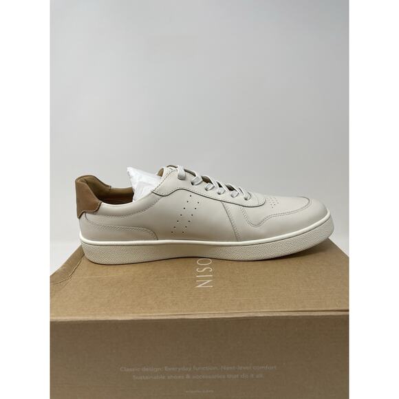 Nisolo Women's 9.5 Bria Go to Court Sneakers White Leather Lace Up Low To - Picture 6 of 9